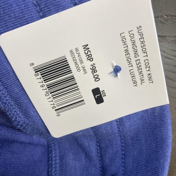 NWT Wildfox Soft Comfy Lounge Set Womens L/XL Blue Sweatshirt Jogger Casual Lot - Picture 8 of 15